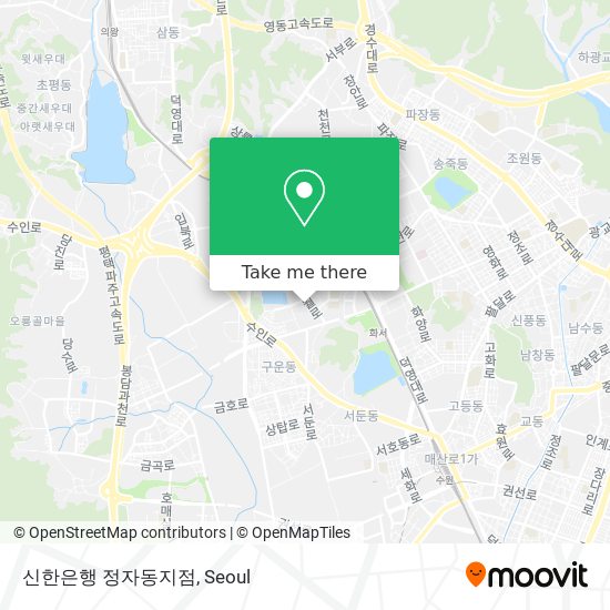 신한은행 정자동지점 map