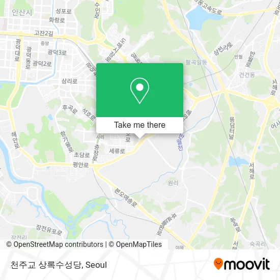 천주교 상록수성당 map