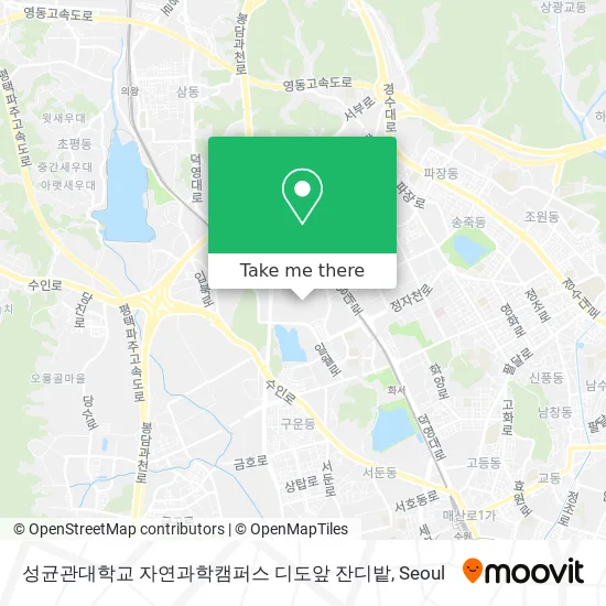 성균관대학교 자연과학캠퍼스 디도앞 잔디밭 map