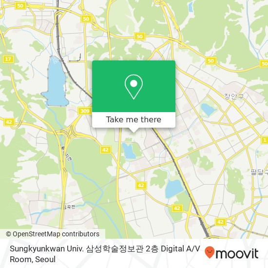 Sungkyunkwan Univ. 삼성학술정보관 2층 Digital A / V Room map