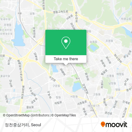 정천중삼거리 map