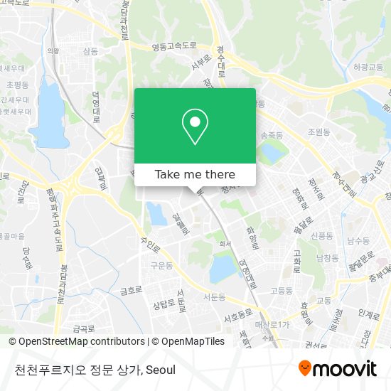 천천푸르지오 정문 상가 map