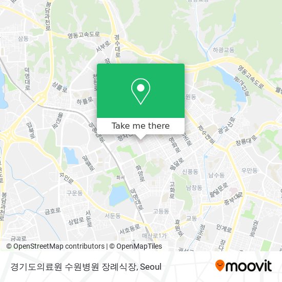 경기도의료원 수원병원 장례식장 map