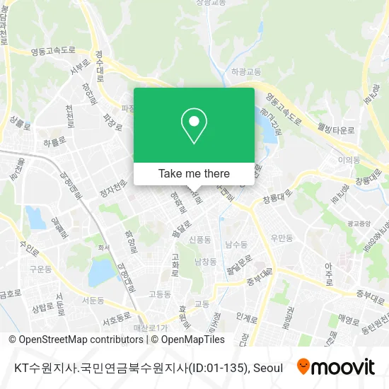 KT수원지사.국민연금북수원지사(ID:01-135) map