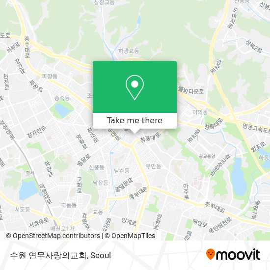수원 연무사랑의교회 map