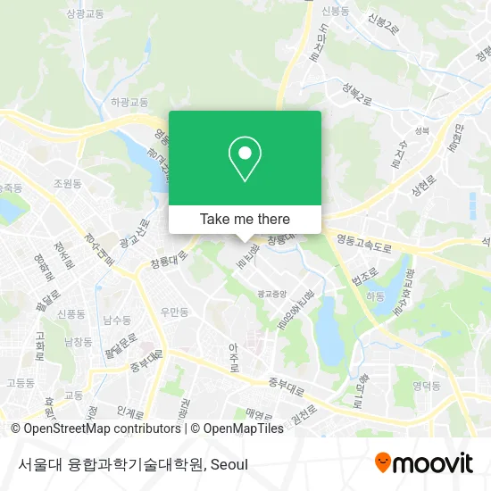 서울대 융합과학기술대학원 map