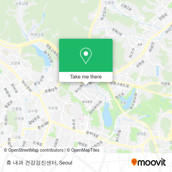 휴 내과 건강검진센터 map