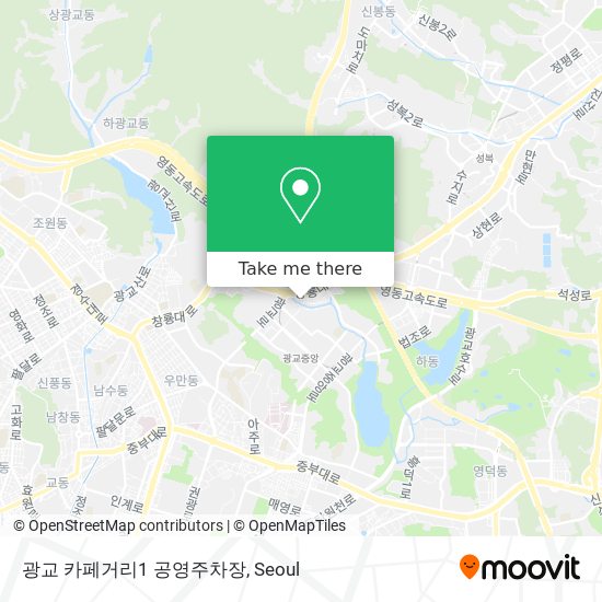 광교 카페거리1 공영주차장 map