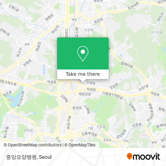 중앙요양병원 map