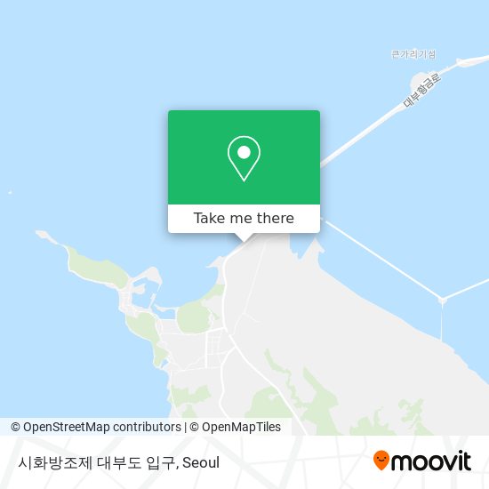 시화방조제 대부도 입구 map