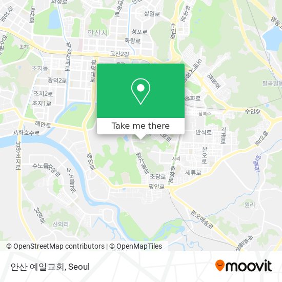 안산 예일교회 map