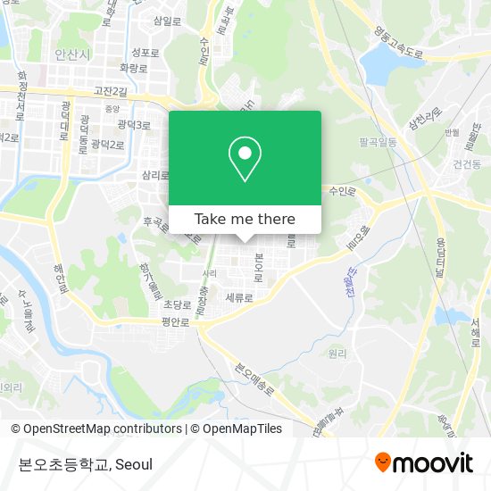 본오초등학교 map