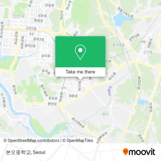 본오중학교 map