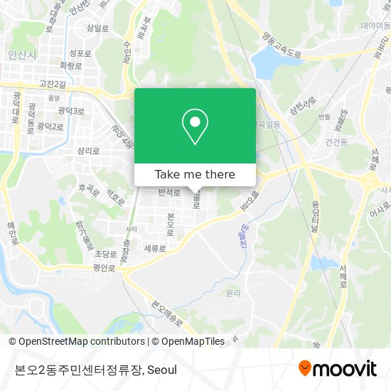 본오2동주민센터정류장 map