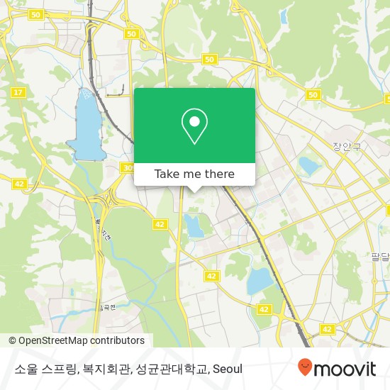 소울 스프링, 복지회관, 성균관대학교 map