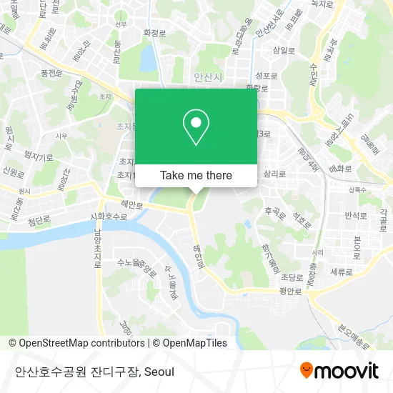 안산호수공원 잔디구장 map