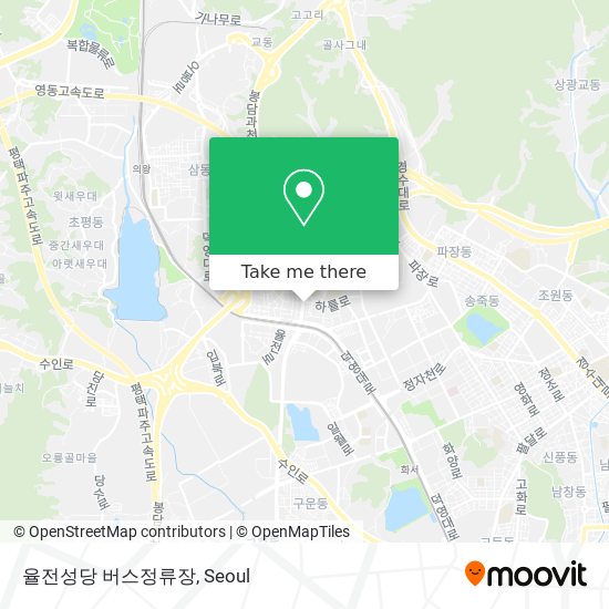 율전성당 버스정류장 map