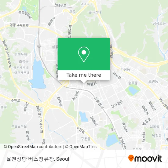 율전성당 버스정류장 map