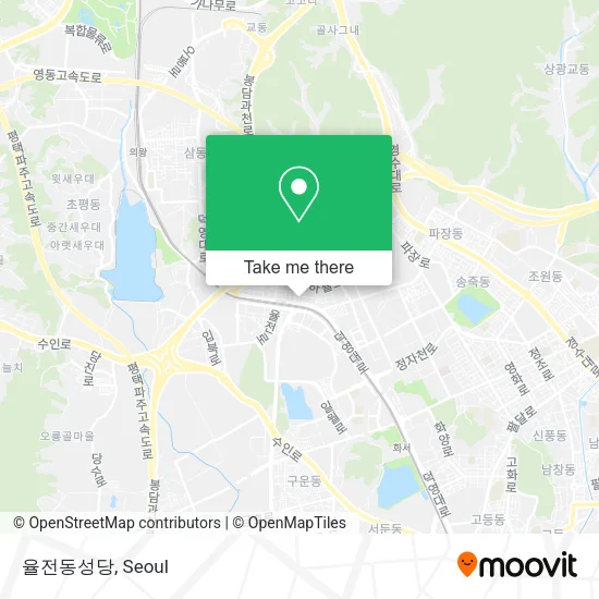 율전동성당 map