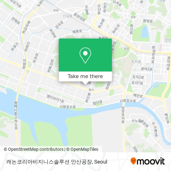 캐논코리아비지니스솔루션 안산공장 map
