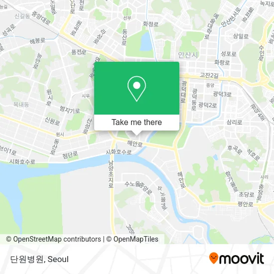 단원병원 map