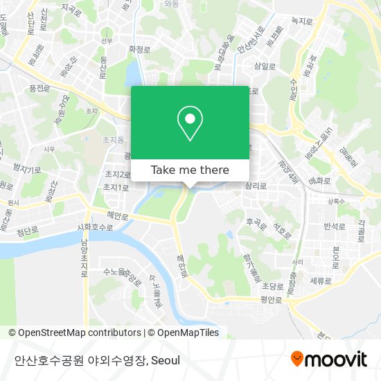 안산호수공원 야외수영장 map