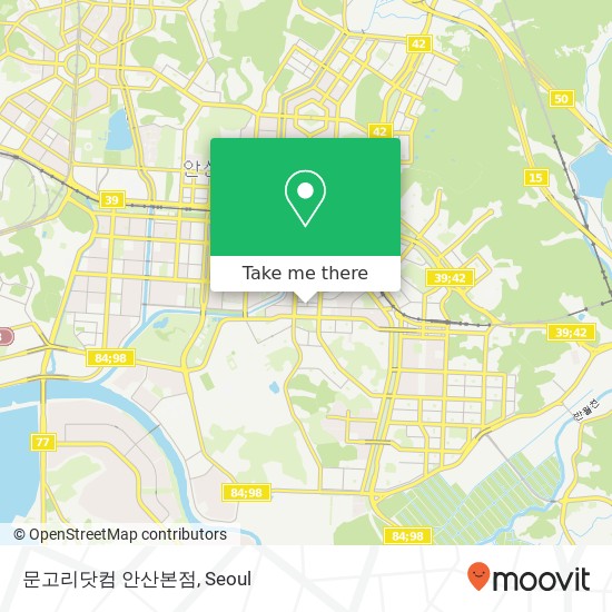 문고리닷컴 안산본점 map