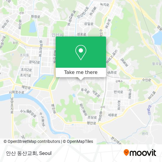 안산 동산교회 map
