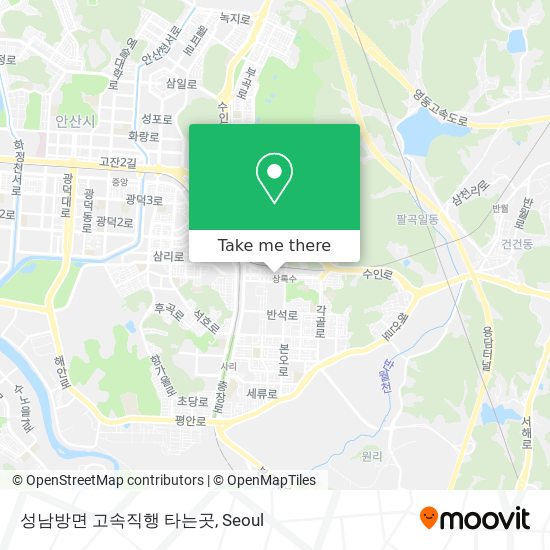 성남방면 고속직행 타는곳 map