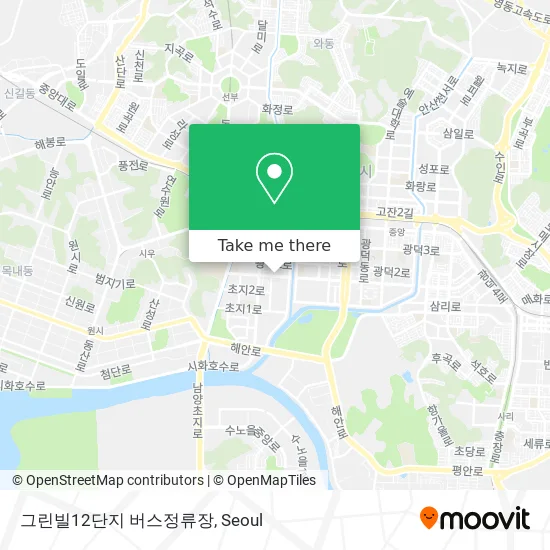 그린빌12단지 버스정류장 map