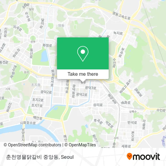 춘천명물닭갈비 중앙동 map