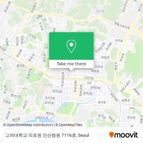 고려대학교 의료원 안산병원 7116호 map