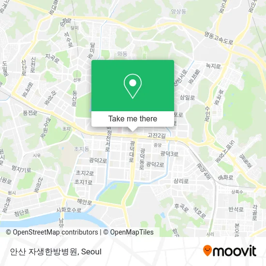 안산 자생한방병원 map