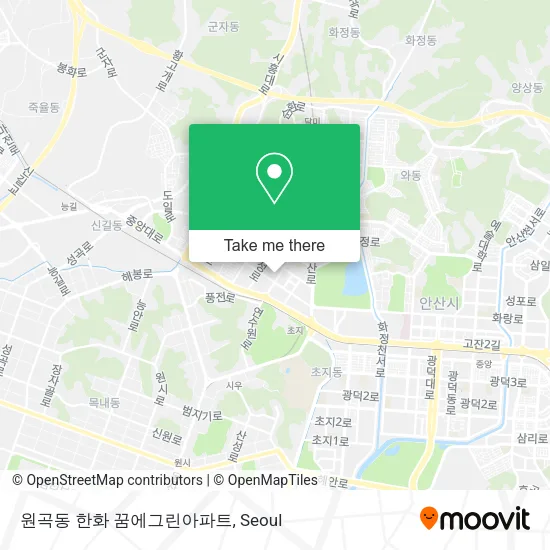 원곡동 한화 꿈에그린아파트 map