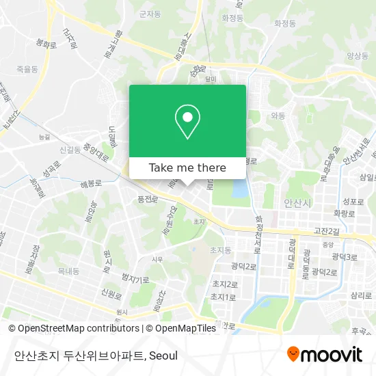 안산초지 두산위브아파트 map