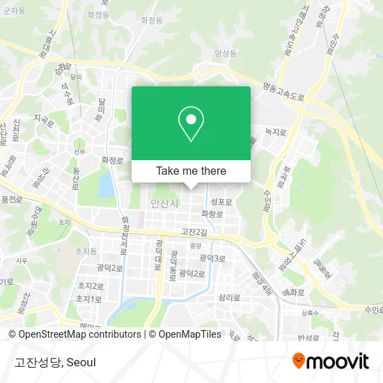 고잔성당 map