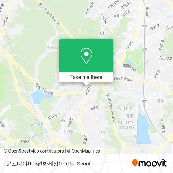 군포대야미 e편한세상아파트 map