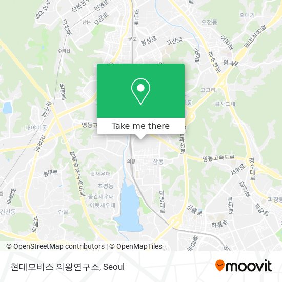 현대모비스 의왕연구소 map