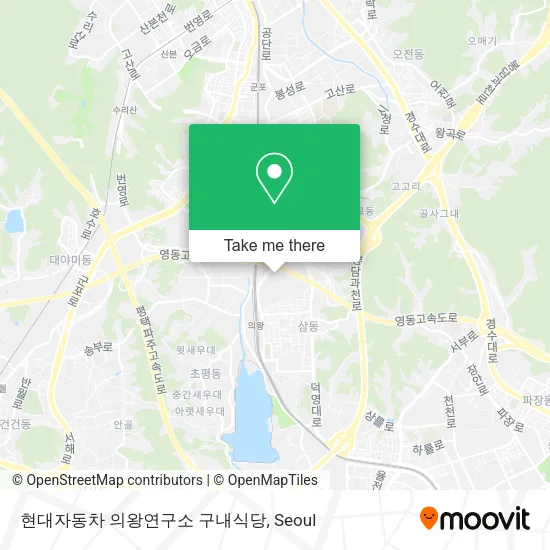 현대자동차 의왕연구소 구내식당 map