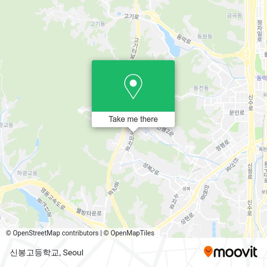 신봉고등학교 map