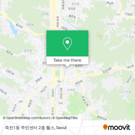 죽전1동 주민센터 2층 헬스 map