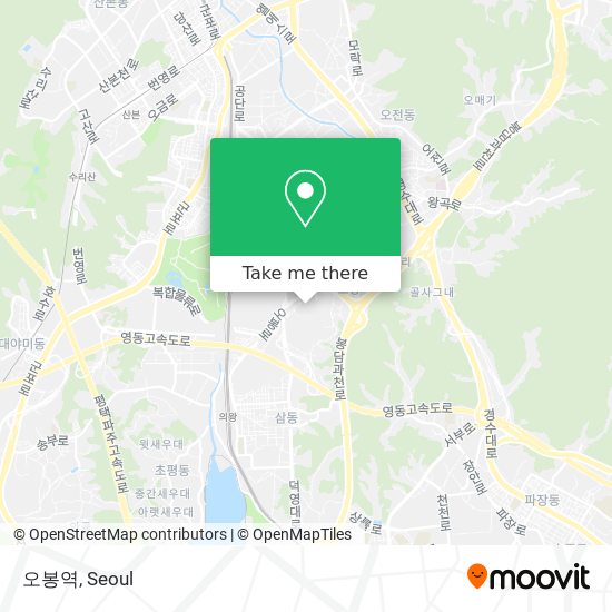 오봉역 map