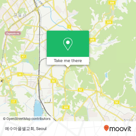 예수마을셀교회 map