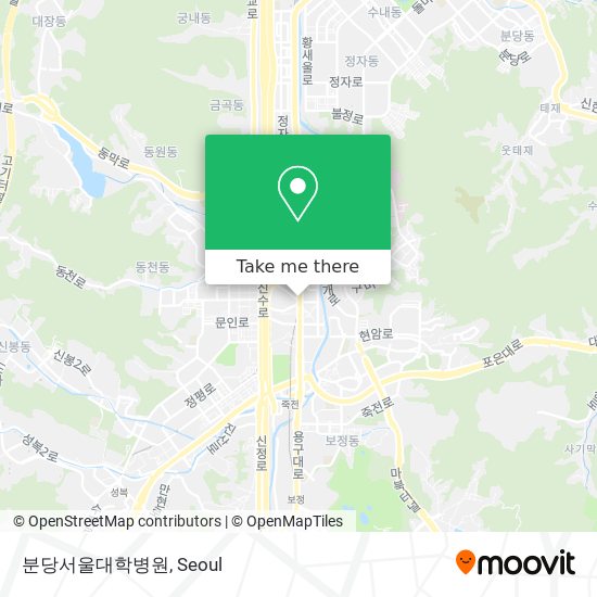 분당서울대학병원 map