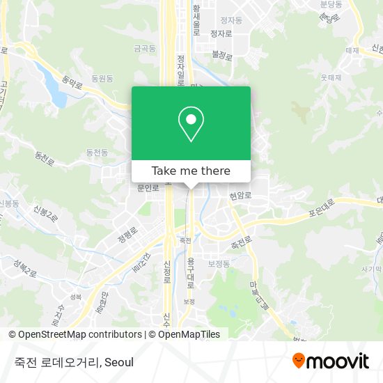 죽전 로데오거리 map