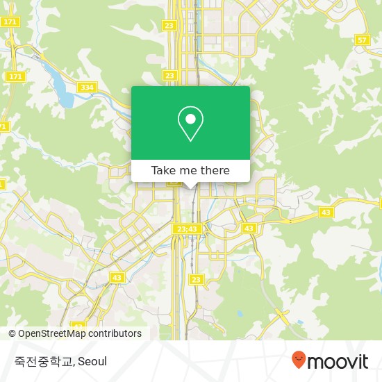 죽전중학교 map