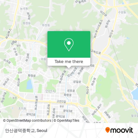 안산광덕중학교 map
