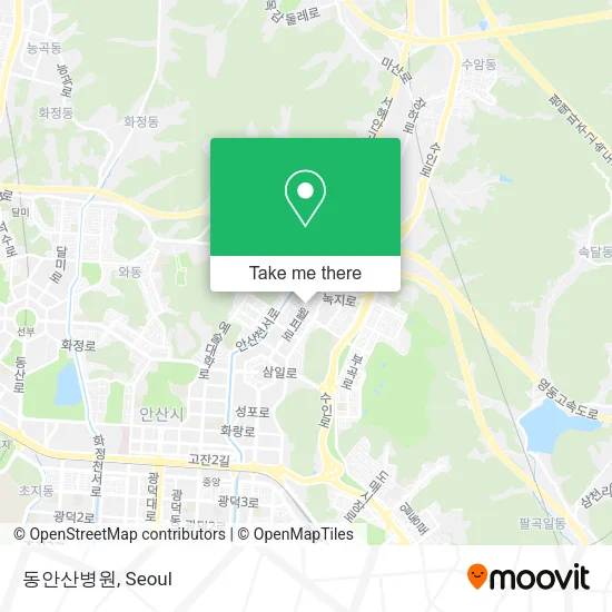 동안산병원 map