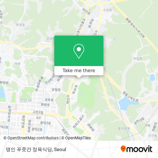 How to get to 명인 푸줏간 정육식당 in 안산시, 경기도 by Bus or Subway | Moovit