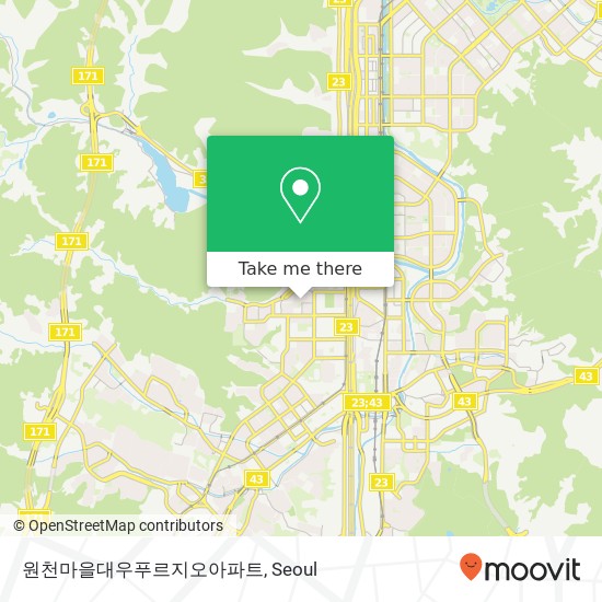 원천마을대우푸르지오아파트 map
